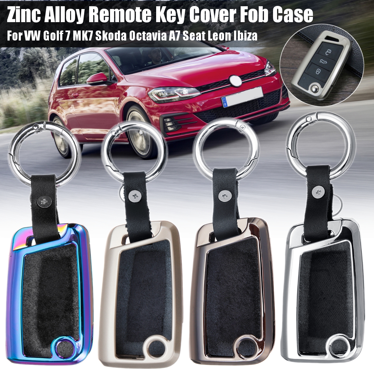 Zinc-Alloy-Remote-Key-Cover-Fob-Case-Shell-for-VW-Golf-7-MK7-Skoda-Octavia-A7-Seat-Leon-Ibiza-1462845