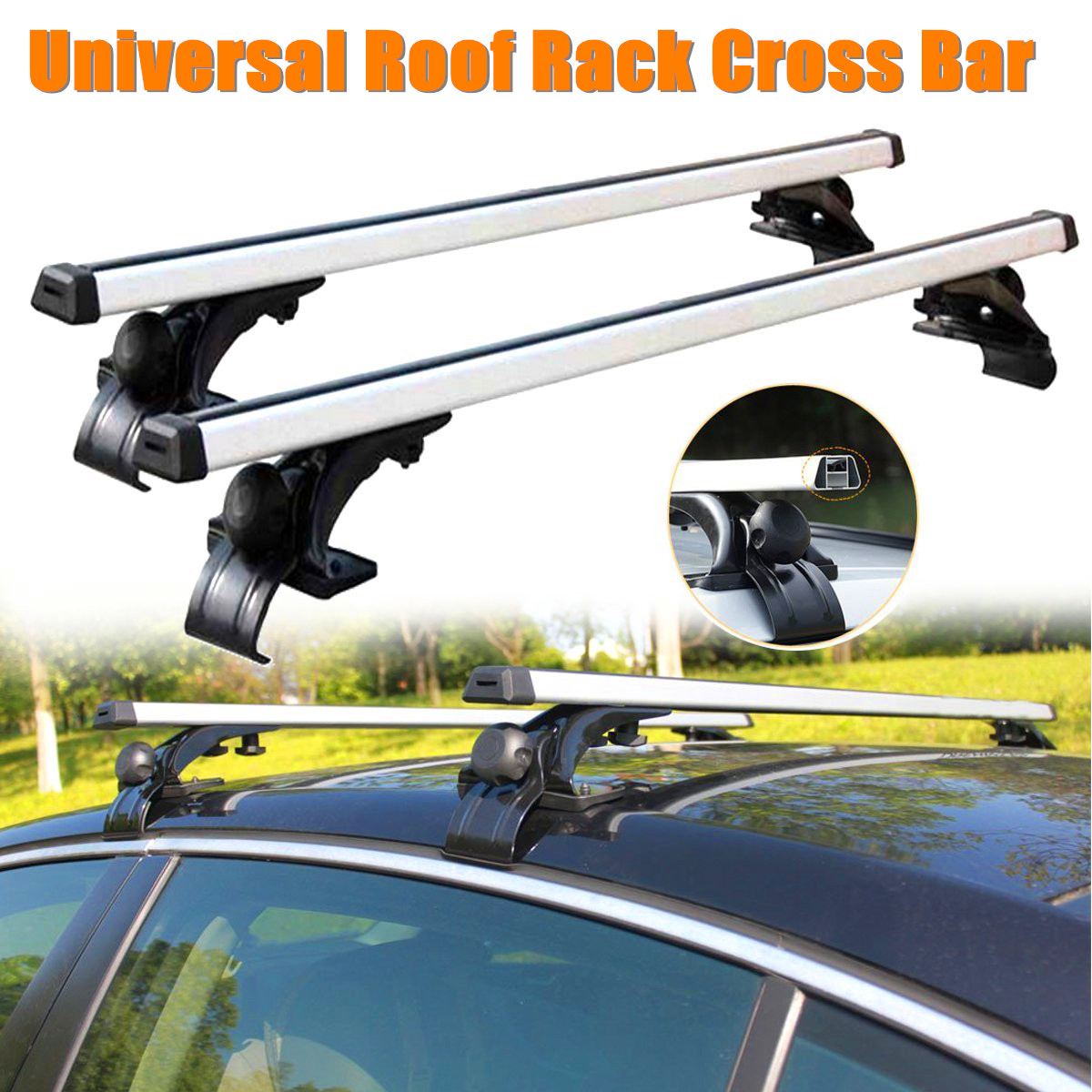 2PC-48quot-Window-Frame-Mount-Roof-Rack-Cross-Bar-For-Toyota-Scion-Mazda-Mitsubishi-1581374