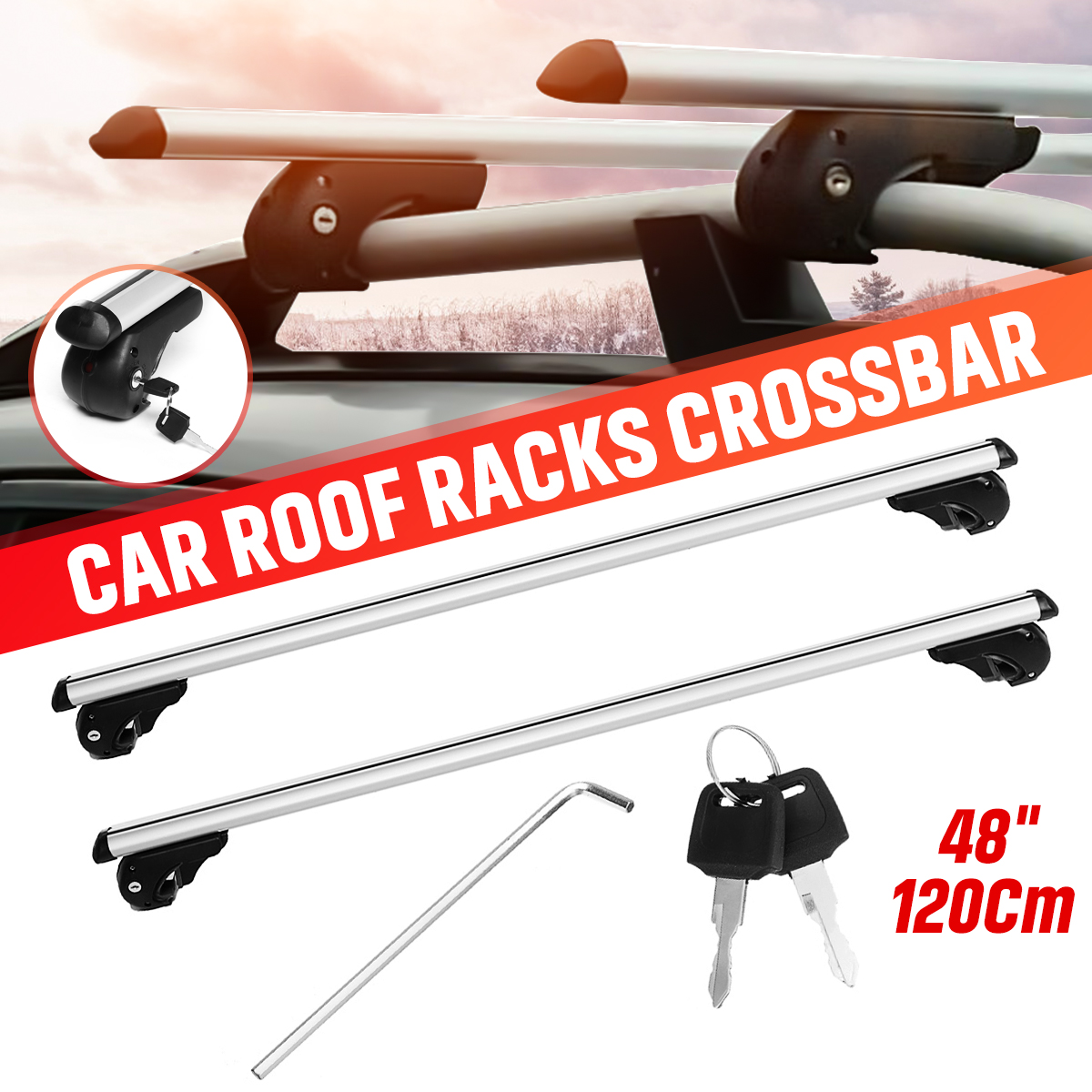 48quot-120cm-Universal-Car-Aluminum-Roof-Rack-Rail-Cross-Bar-Luggage-Carrier-WLock-1748811