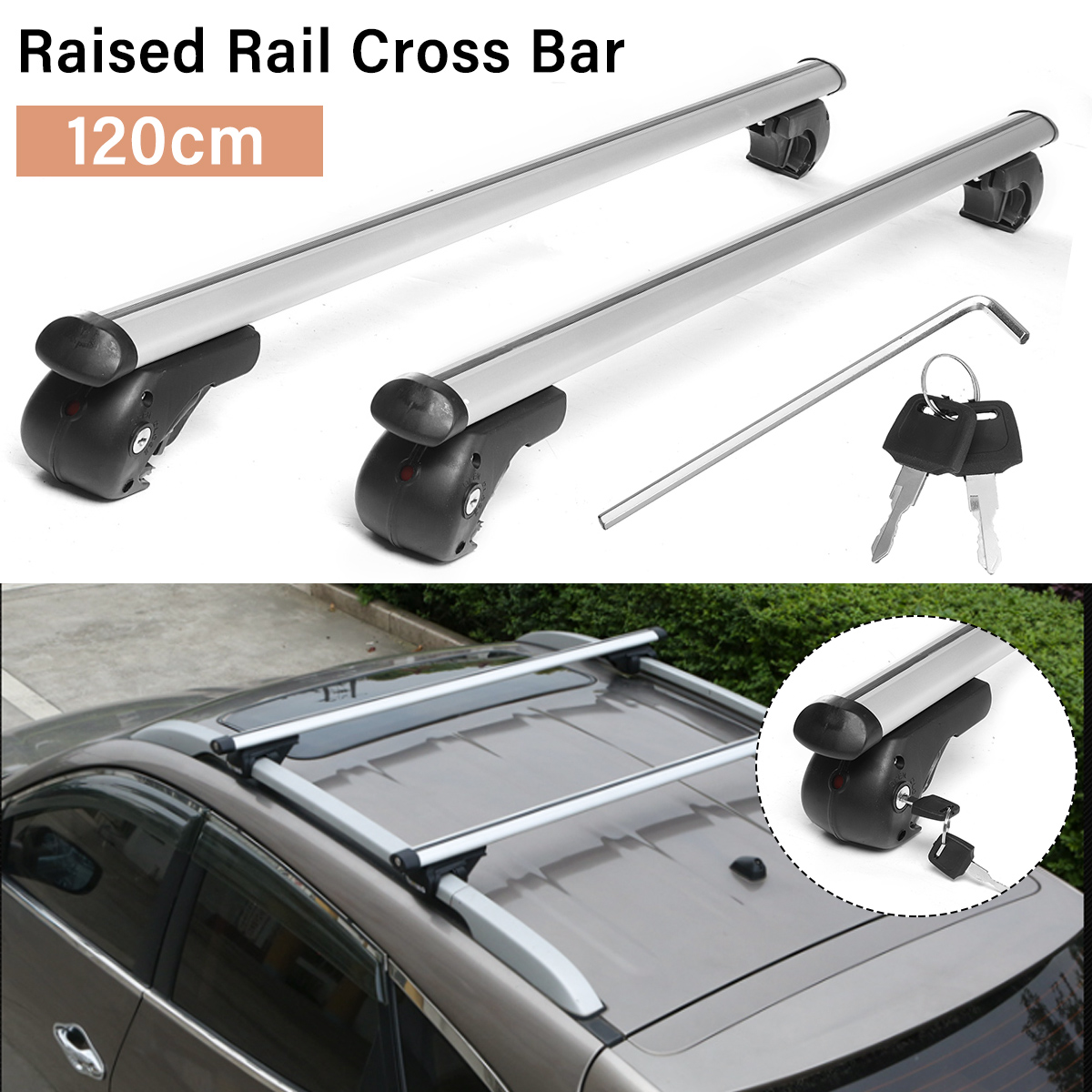 48quot-120cm-Universal-Car-Aluminum-Roof-Rack-Rail-Cross-Bar-Luggage-Carrier-WLock-1748811