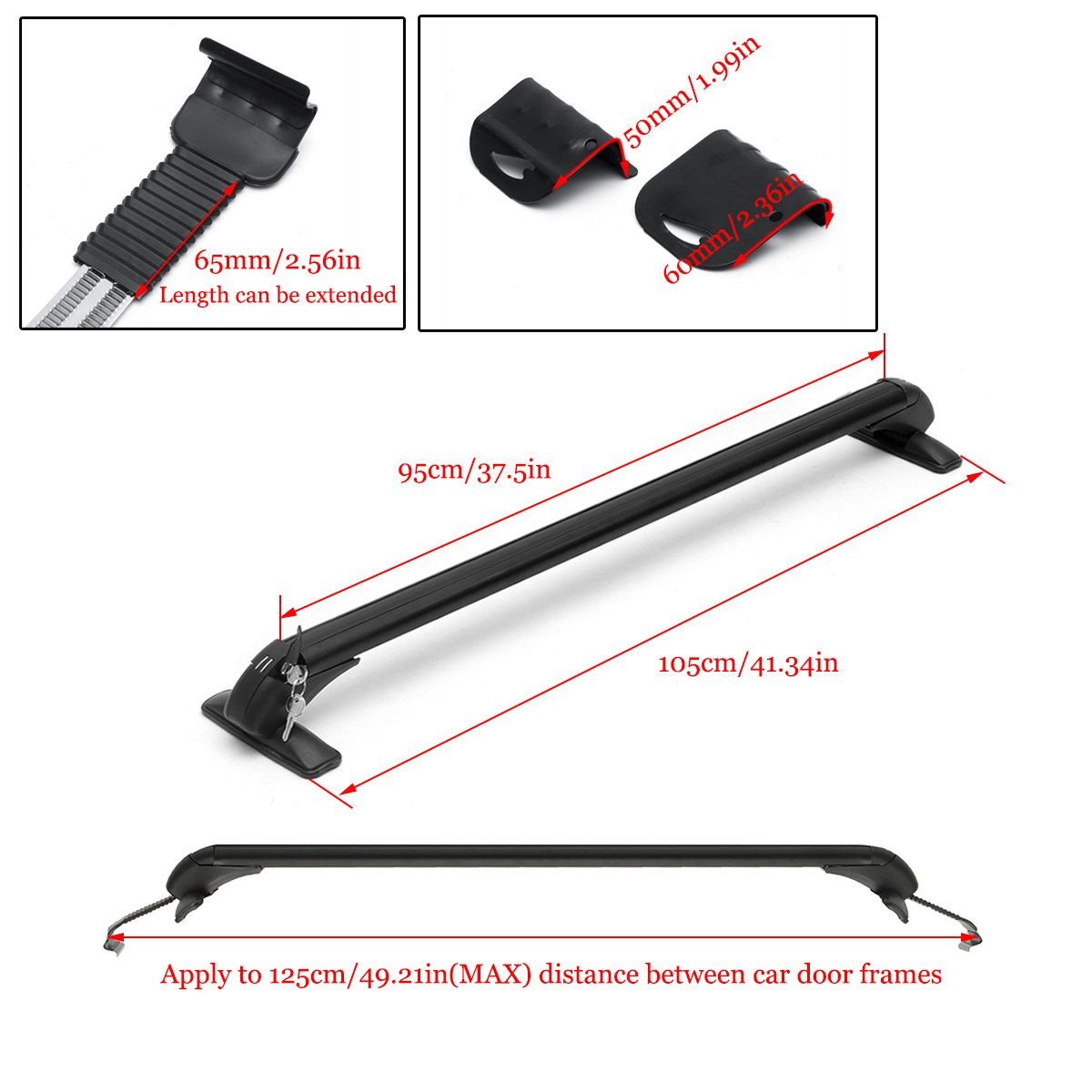 Aluminum-Car-Roof-Rack-Cross-Bars-Luggage-Carrier-Rubber-Gasket-For-4DR-Car-Sedans-SUV-1523843