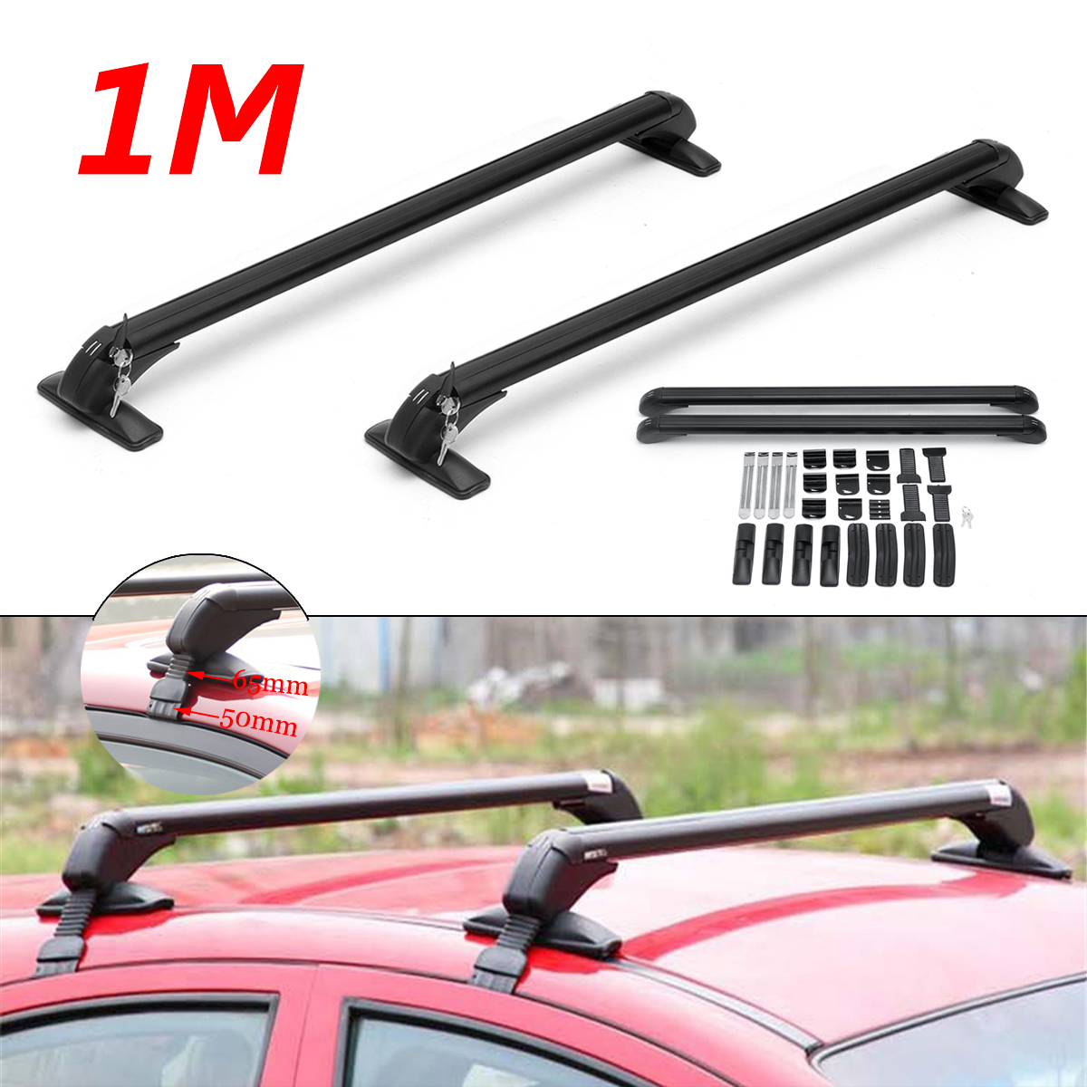 Universal-Roof-Rack-Cross-Bars-Luggage-Carrier-Rubber-Gasket-For-4DR-Car-Sedans-SUV-1692234