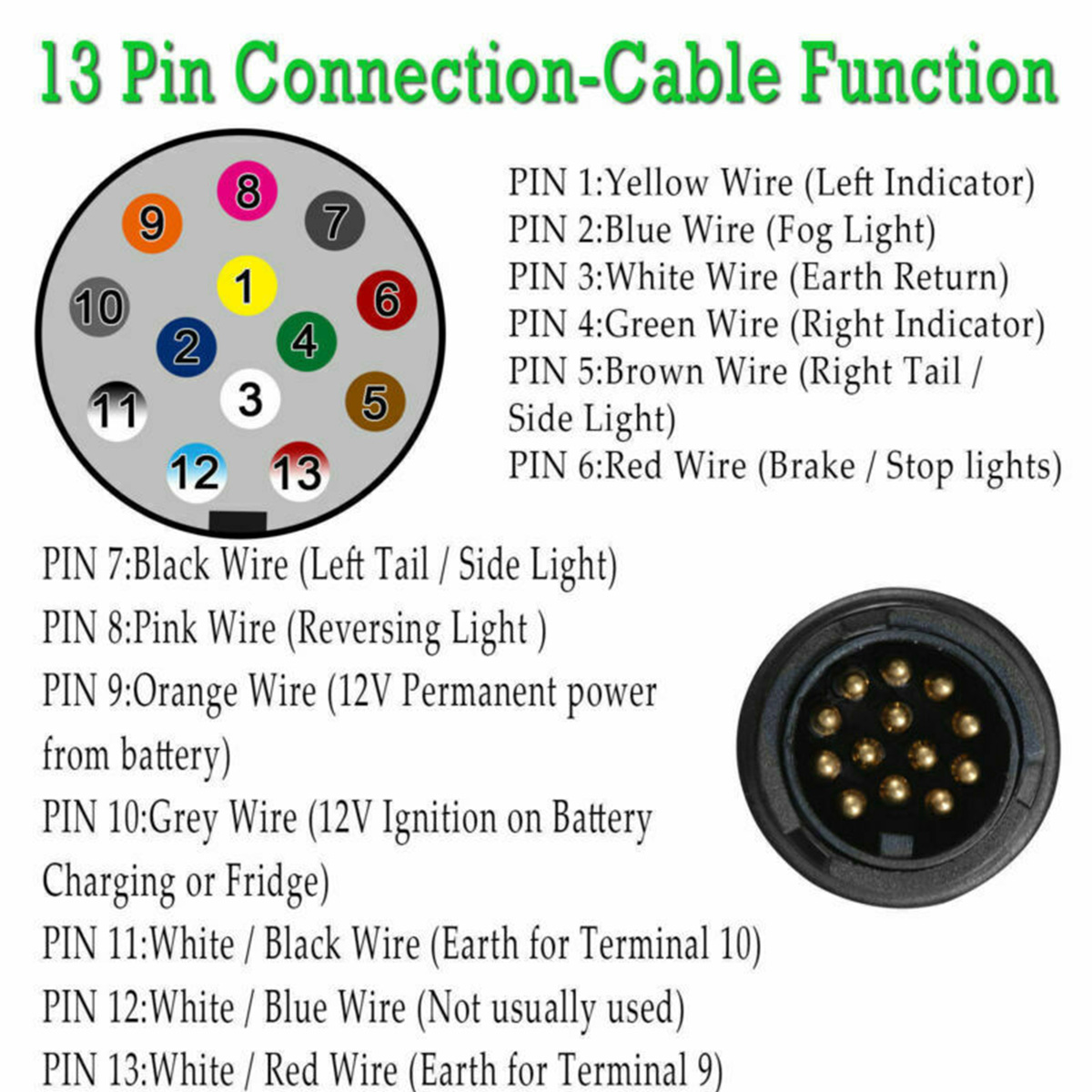 12V-13-Pin-Adapter-Socket-Trailer-Caravan-Electric-Lighting-Euro-Towing-Plug-1610162