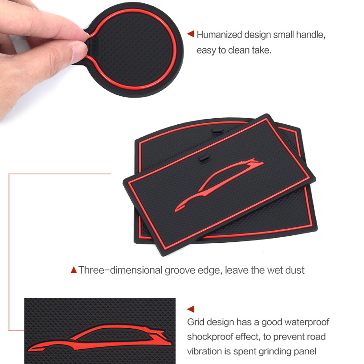 18Pcs-Anti-slip-Car-Floor-Mat-Cup-Door-Console-Liner-For-Hyundai-Kona-2019-1556422