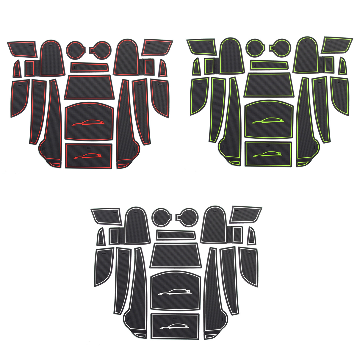 18Pcs-Anti-slip-Car-Floor-Mat-Cup-Door-Console-Liner-For-Hyundai-Kona-2019-1556422