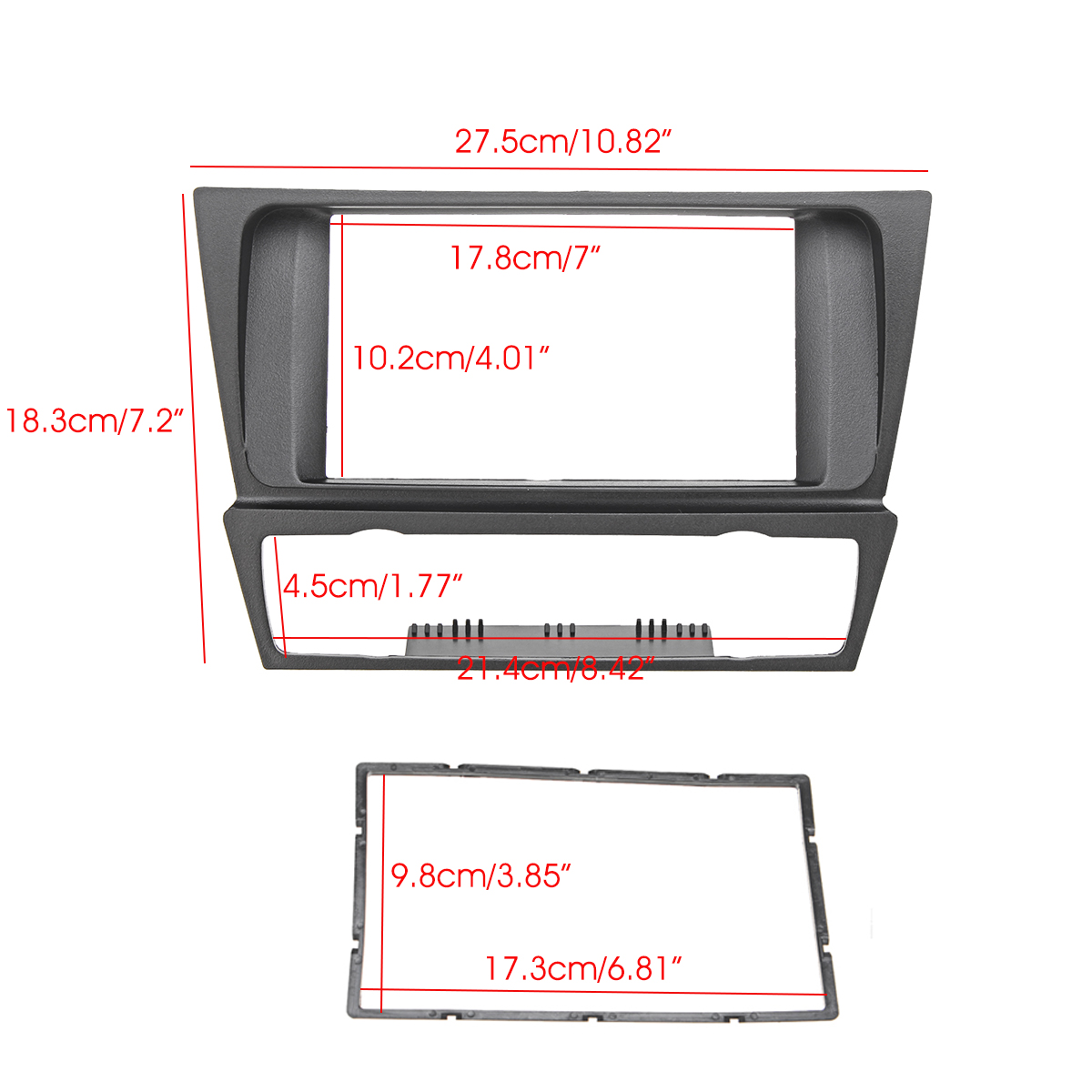 2-DIN-Car-Stereo-Radio-Fascia-Panel-Dashboard-Frame-For-BMW-3-Series-2005-onwards-E90--E91--E92--E93-1526049