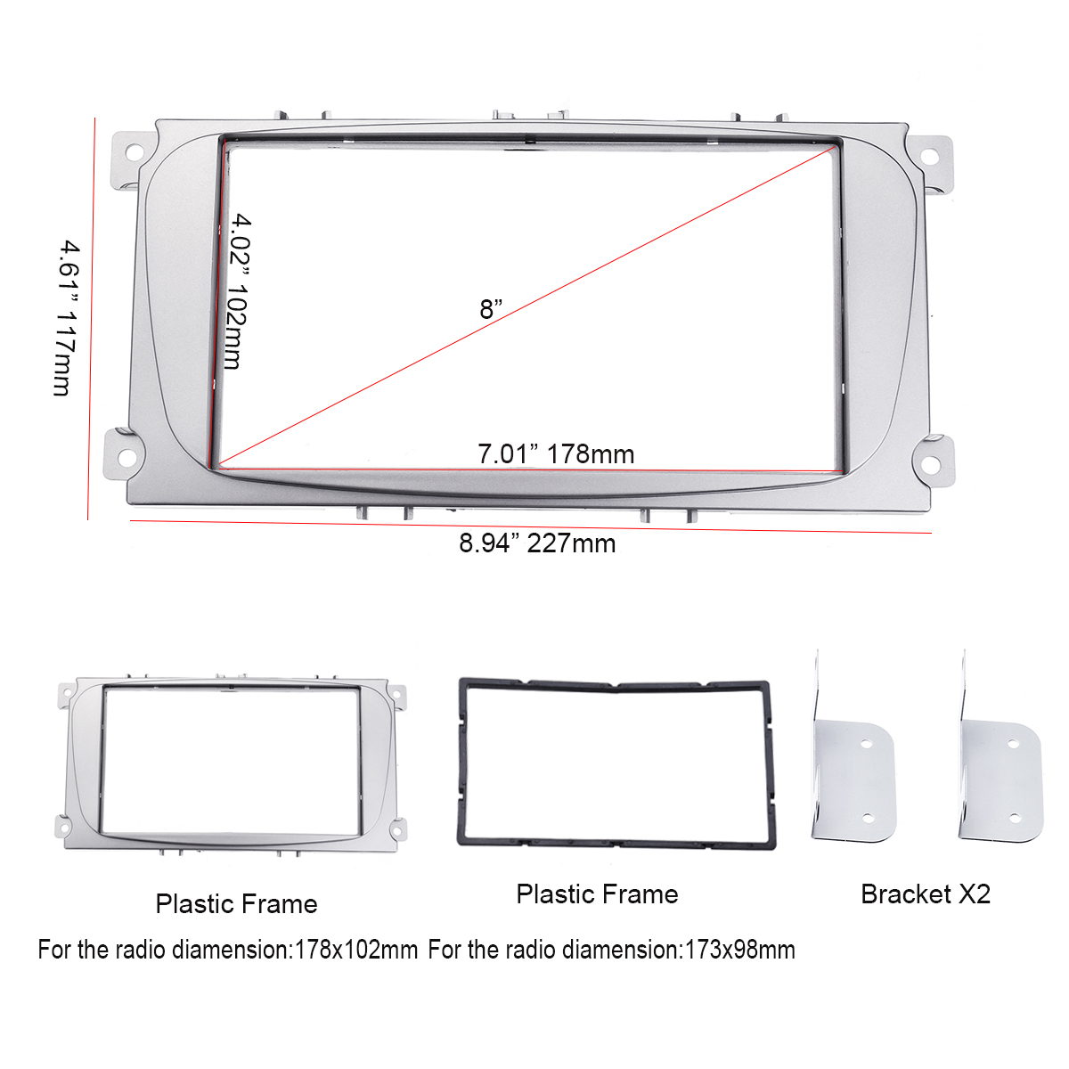 2-Din-Car-Radio-Frame-For-Stereo-Panel-Dash-Mount-Double-Fascia-Install-Kit-Refit-Frame-1614778