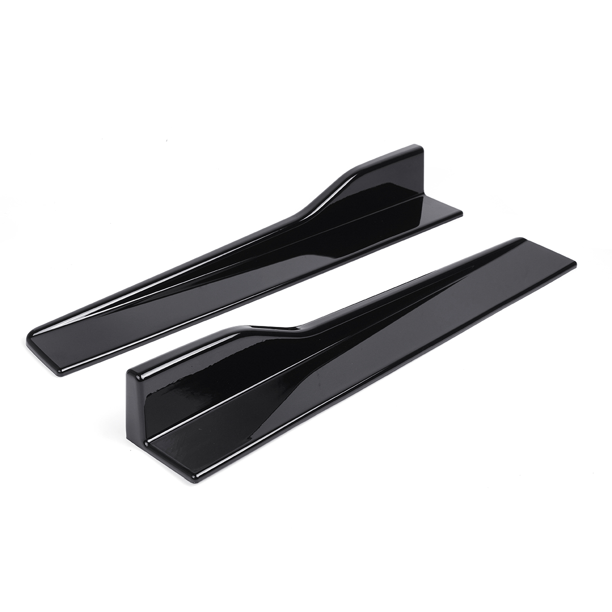2-X-Universal-Car-Glossy-Black-Side-Skirt-Rocker-Splitters-Canard-Diffuser-Winglet-Wing-1552400