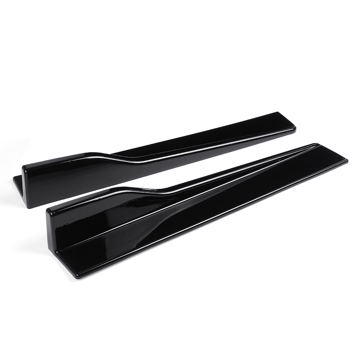2-X-Universal-Car-Glossy-Black-Side-Skirt-Rocker-Splitters-Canard-Diffuser-Winglet-Wing-1552400