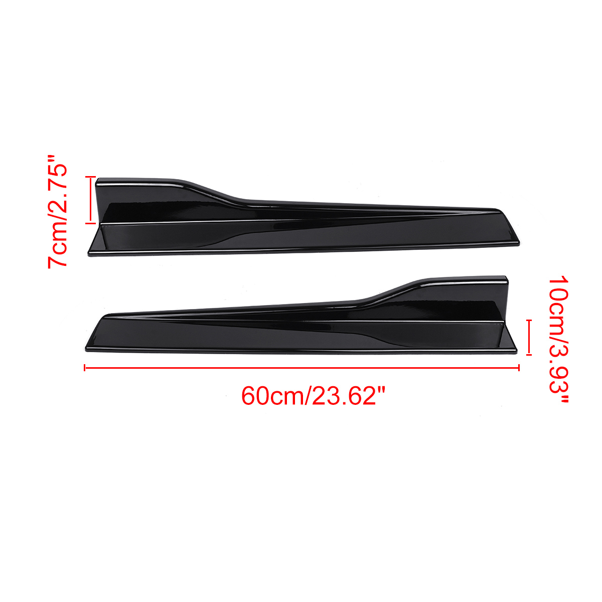 2-X-Universal-Car-Glossy-Black-Side-Skirt-Rocker-Splitters-Canard-Diffuser-Winglet-Wing-1552400