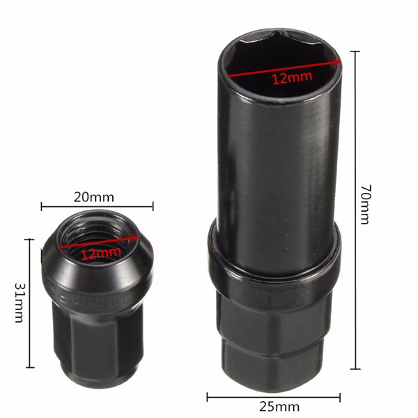 20Pcs-M12x15-Steel-Car-Wheels-Rims-Lug-Nuts-With-Key-Extended-Tuner-Lock-Kit-1072077