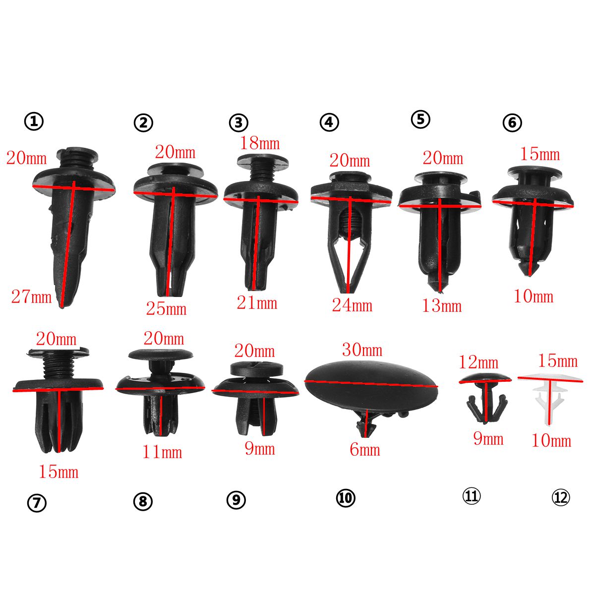 242pcs-Car-Body-Push-Retainer-Rivet-Trim-Clip-Panel-Moulding-Assortment-AU-1682302