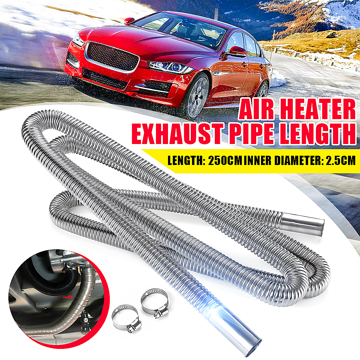 250cm-Stainless-Steel-Exhaust-Muffler-Pipe-Car-Parking-Air-Heater-Tank-Diesel-Gas-Vent-Hose-1629204