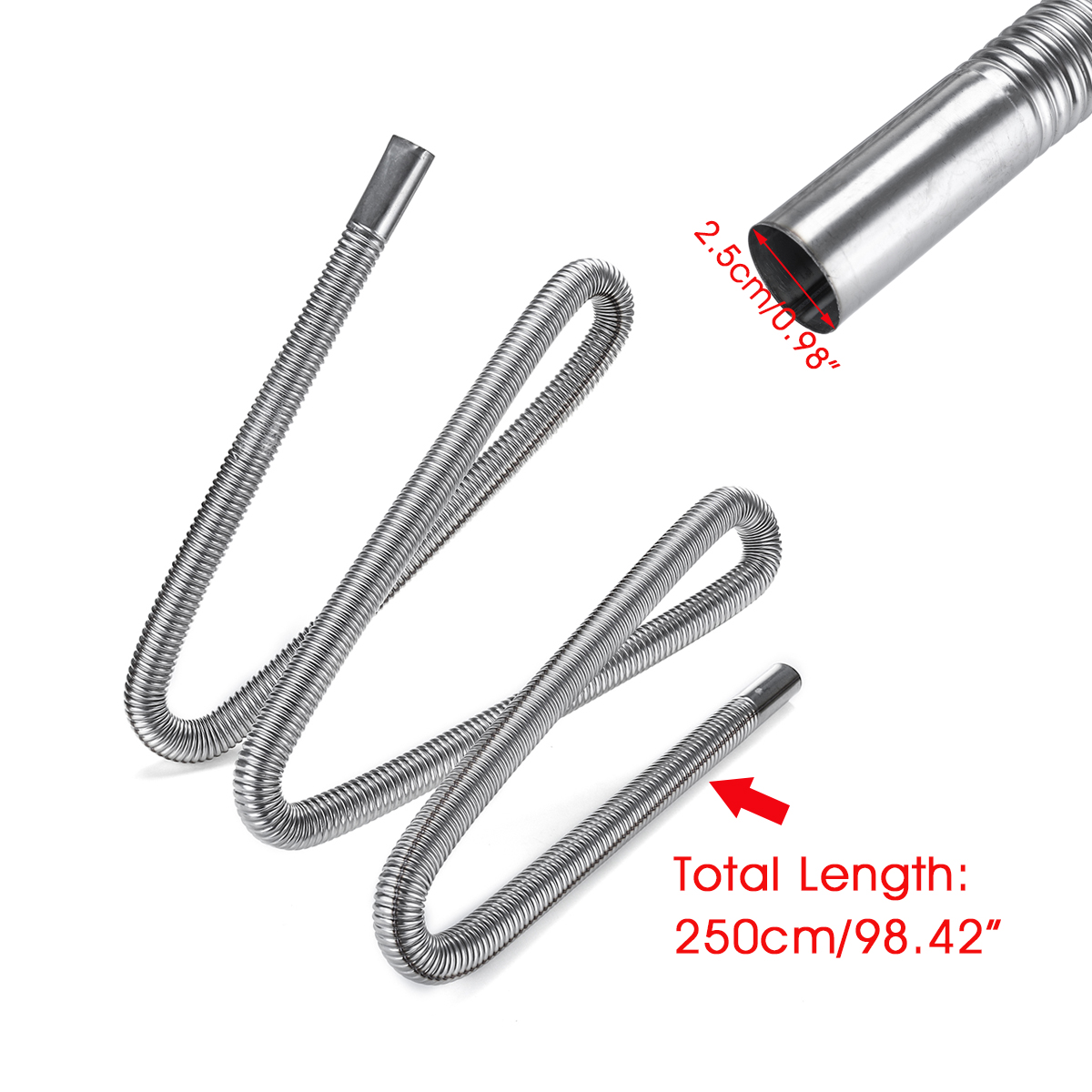 250cm-Stainless-Steel-Exhaust-Muffler-Pipe-Car-Parking-Air-Heater-Tank-Diesel-Gas-Vent-Hose-1629204