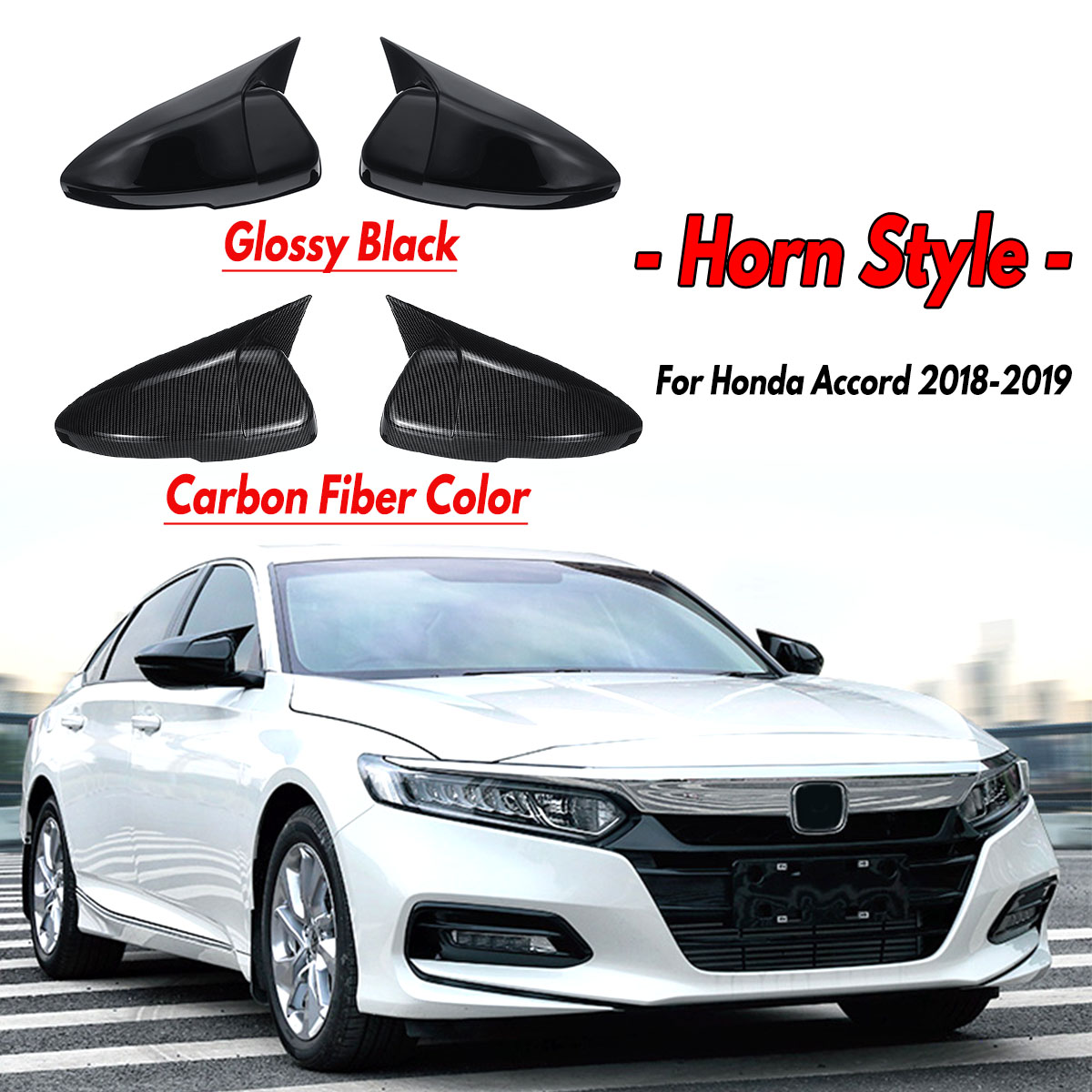 2PCS-Glossy-Black-Car-Mirror-Caps-Covers-For-Honda-Accord-2018-1549457