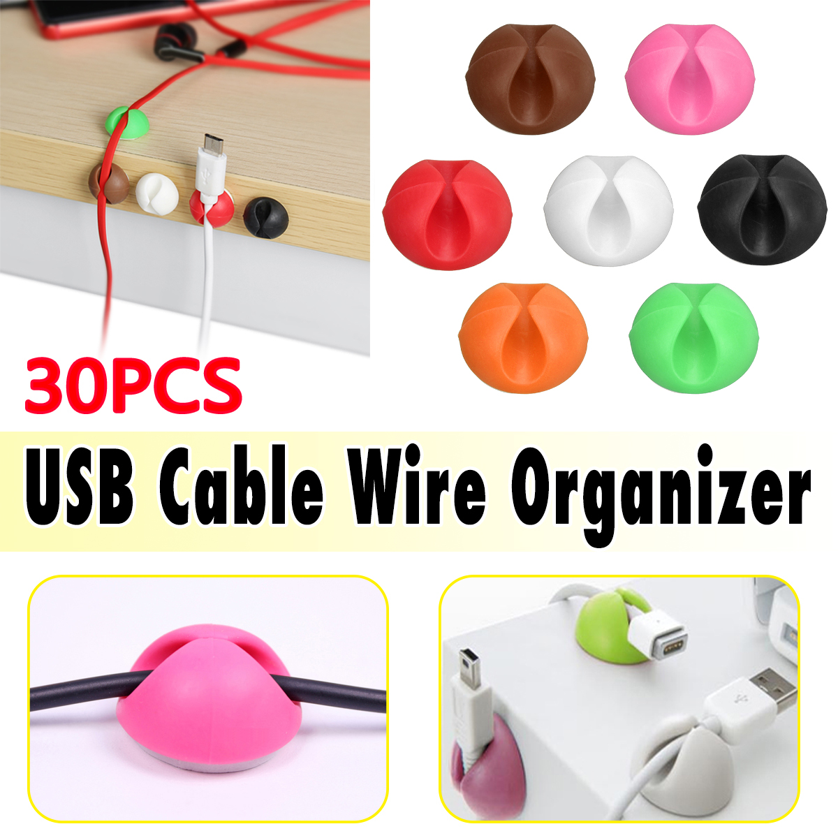 30pcs-Car-Fastener-Self-adhesive-Wire-Tie-Cable-Mount-Line-Computer-USB-Finishing-Folder-fixed-Clip-1519463