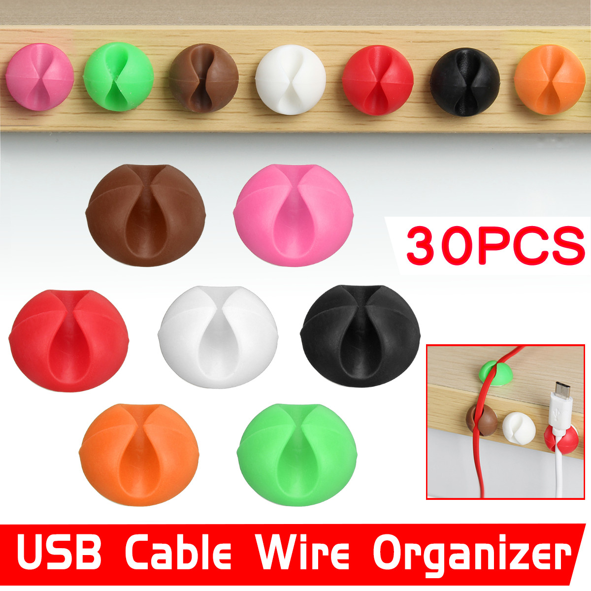 30pcs-Car-Fastener-Self-adhesive-Wire-Tie-Cable-Mount-Line-Computer-USB-Finishing-Folder-fixed-Clip-1519463