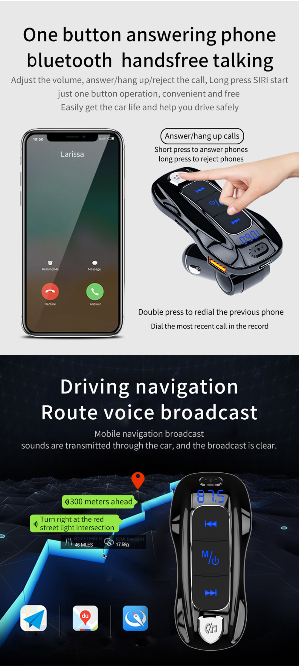 3BC55-bluetooth50-Wireless-Car-Charger-Multifunctional-Vehicle-Card-Mp3-Player-Handsfree-1629777
