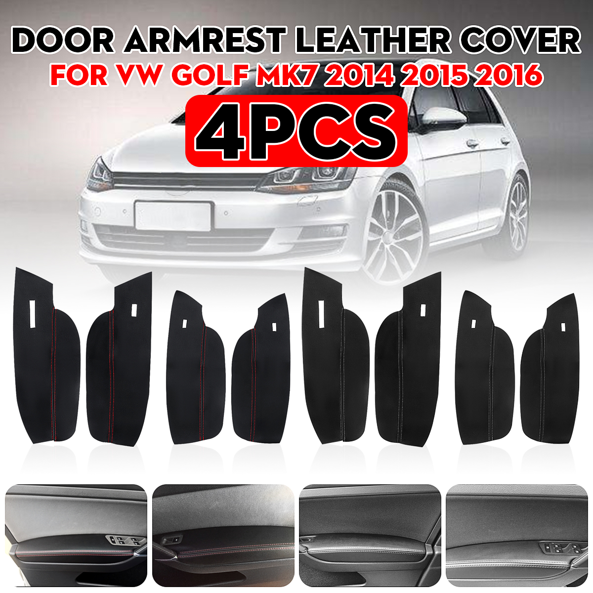 4Pcs-Car-Interior-Door-Armrest-Leather-Cover-LHD-For-VW-Golf-MK7-2014-2015-2016-1570700