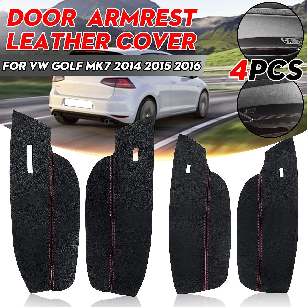 4Pcs-Car-Interior-Door-Armrest-Leather-Cover-LHD-For-VW-Golf-MK7-2014-2015-2016-1570700