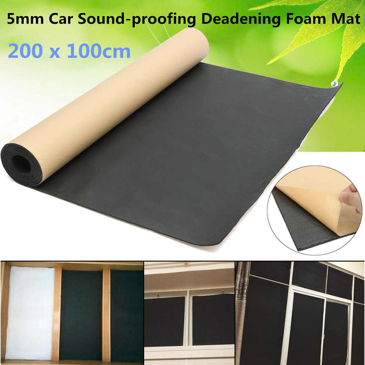 5mm-Car-Soundproof-Deadening-Insulation-Foam-Mat-Acoustic-Panel-200x100cm-1545692