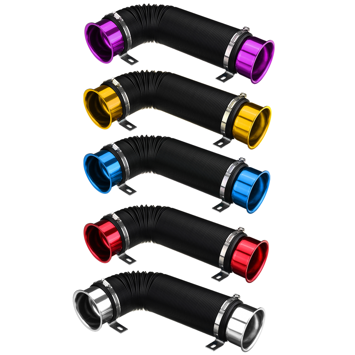 76mm-1M-Car-Air-Intake-Cold-Pipe-Flexible-Duct-Feed-Hose-Induction-Kit-Filter-UK-1646837