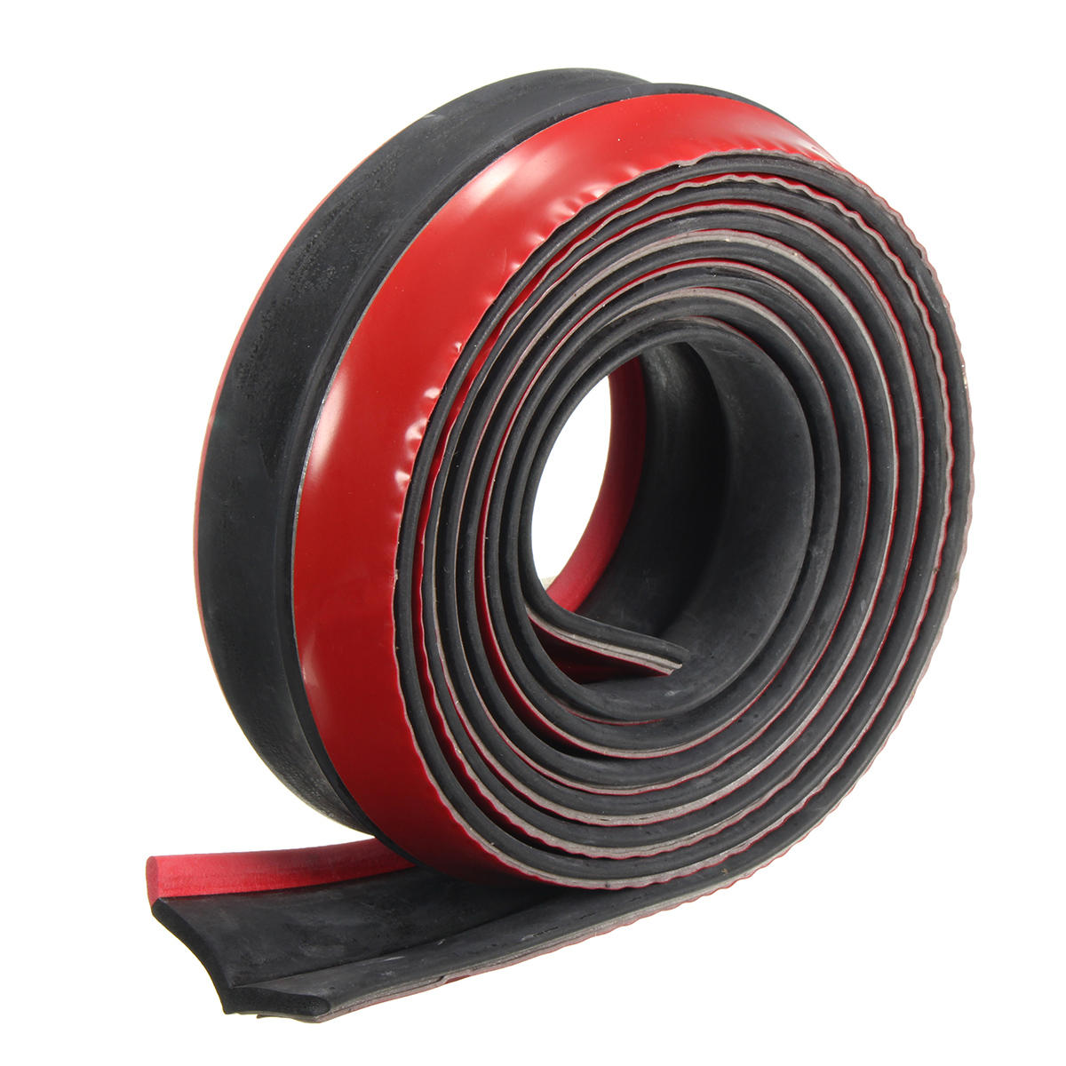 98x2inch Black Red Car Front Bumper Protector Rubber Auto Lip Body Spoiler Decoration 98x2inch Black Red Car Front Bumper Protector Rubber Auto Lip Body Spoiler Decoration