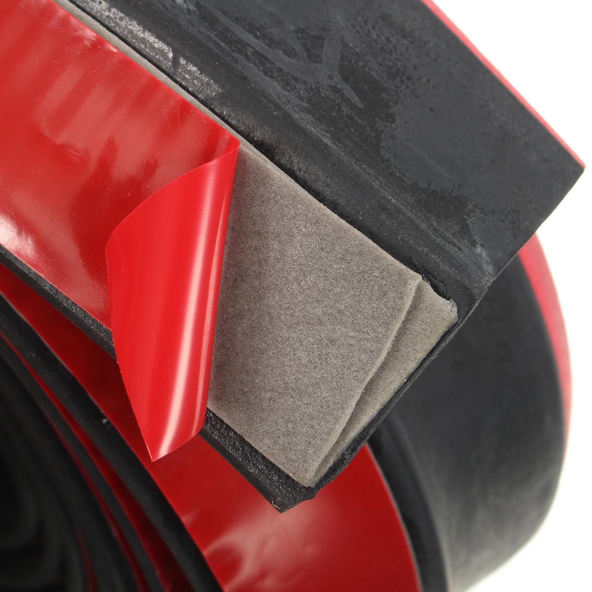 98x2inch Black Red Car Front Bumper Protector Rubber Auto Lip Body Spoiler Decoration 98x2inch Black Red Car Front Bumper Protector Rubber Auto Lip Body Spoiler Decoration