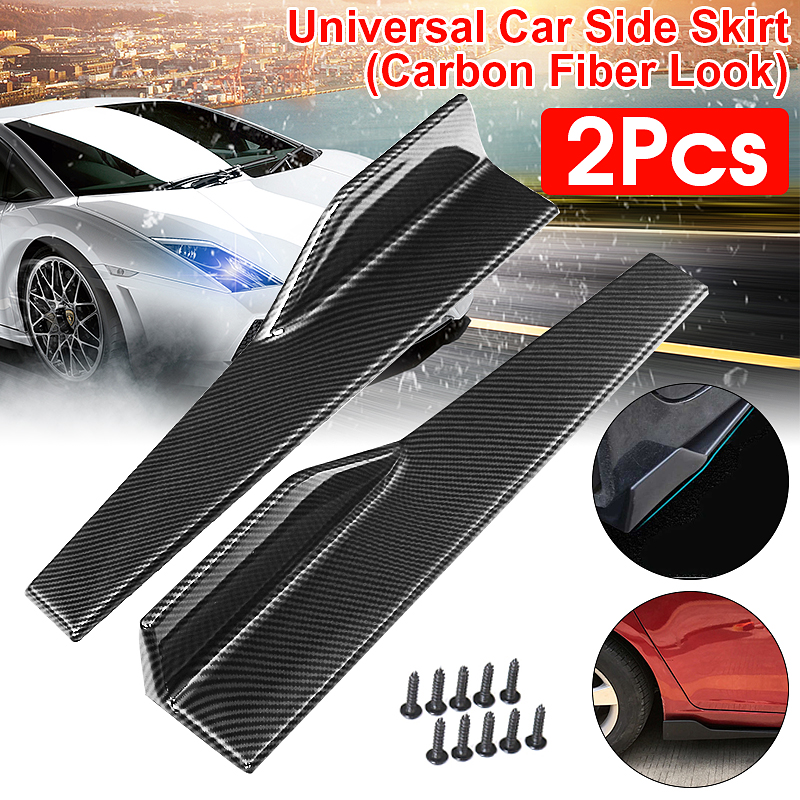 A-Pair-45cm-Carbon-Fiber-Look-Universal-PP-Plastic-Car-Body-Side-Skirt-Diffuser-Winglet-Wings-1496012