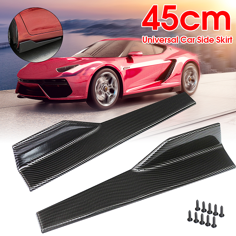 A-Pair-45cm-Carbon-Fiber-Look-Universal-PP-Plastic-Car-Body-Side-Skirt-Diffuser-Winglet-Wings-1496012