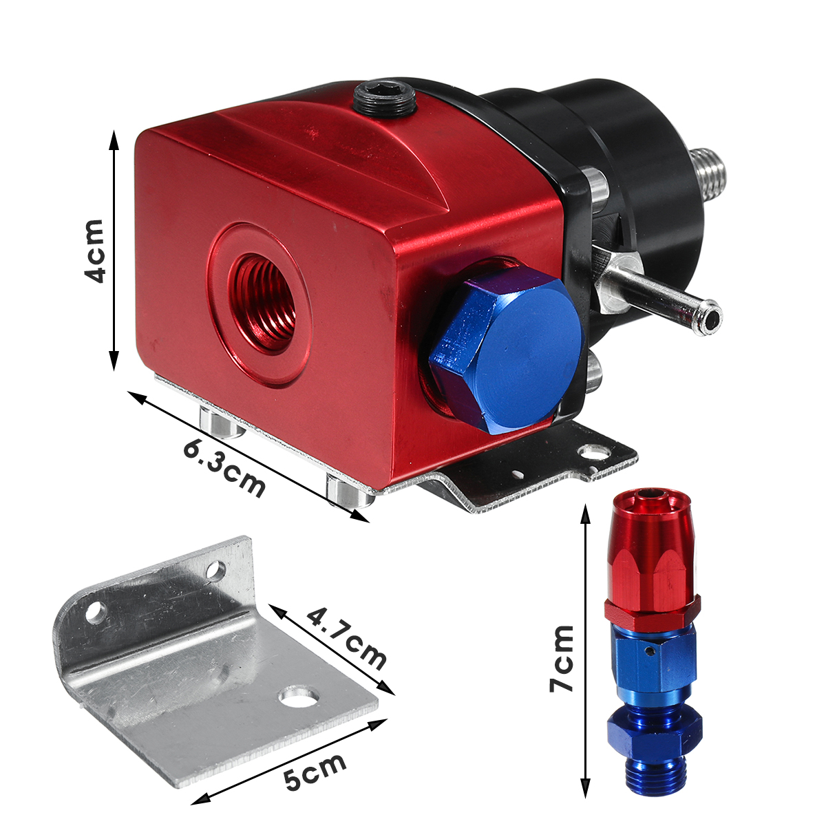 Adjustable-Fuel-Pressure-Regulator-FPR-Kit-Gas-Oil-Pressure-0-100psi-Gauge-6AN-AN6-Line-1550507