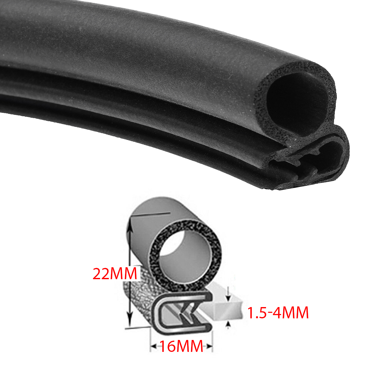 Car-Door-Edge-Trunk-Rubber-Seal-Strip-Trim-Soundproof-Panel-Guard-All-Weather-1477192