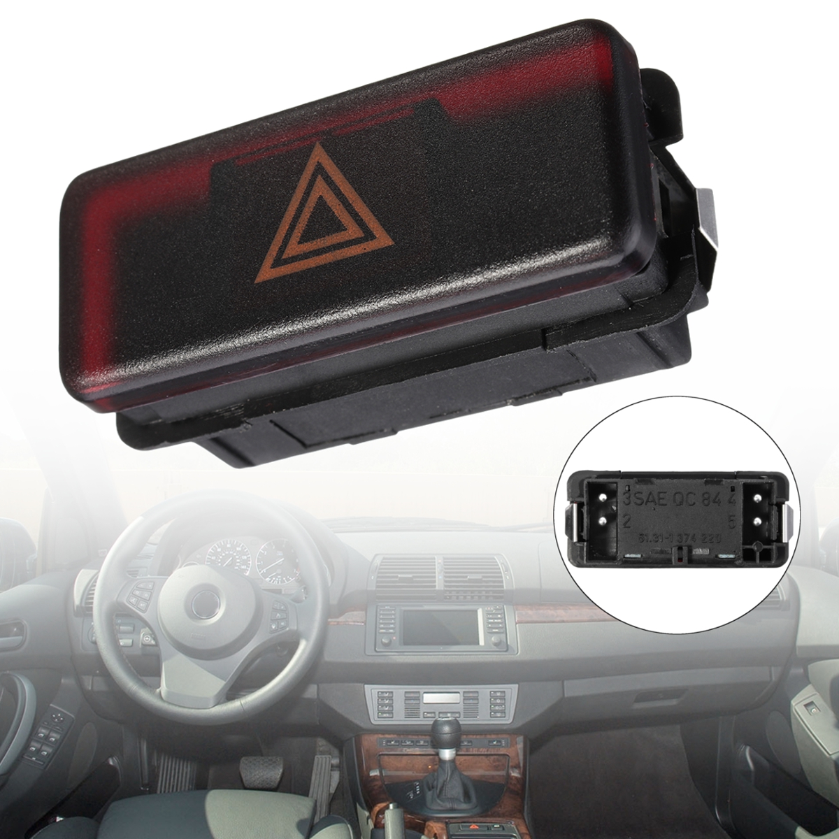 Car-Emergency-Light-Switch-Hazard-Lamp-Switch-For-BMW-3-5-7-8-Series-M3-M5-Z3-1279469