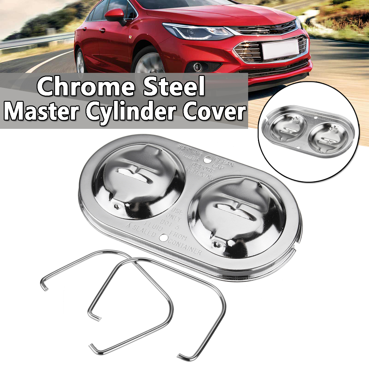 Chrome-GM-Car-Engine-Brake-Master-Cylinder-Valve-Head-Cover-Dual-Bail-Chevy-SBC-350-454-1526043