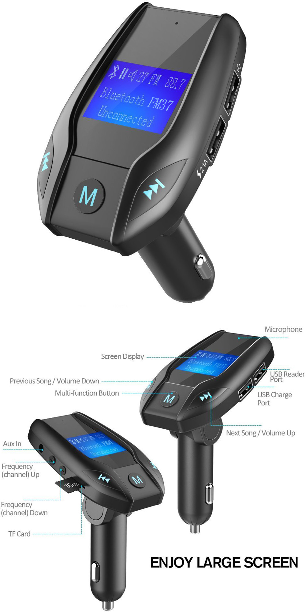 FM-Transmitter-Car-bluetooth-30-Fast-Charger-Audio-Mp3-Player-1624819