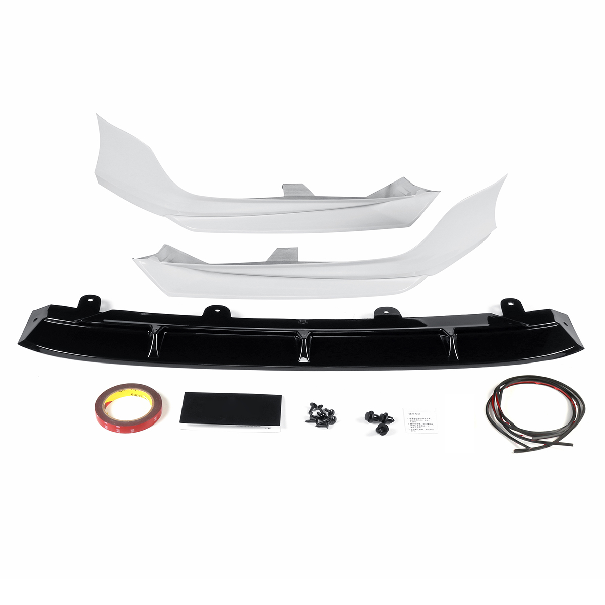 Front-Bumper-Spoiler-White-Surround-Molding-Cover-Trim-Protector-For-Honda-Accord-2018-2019-1570637