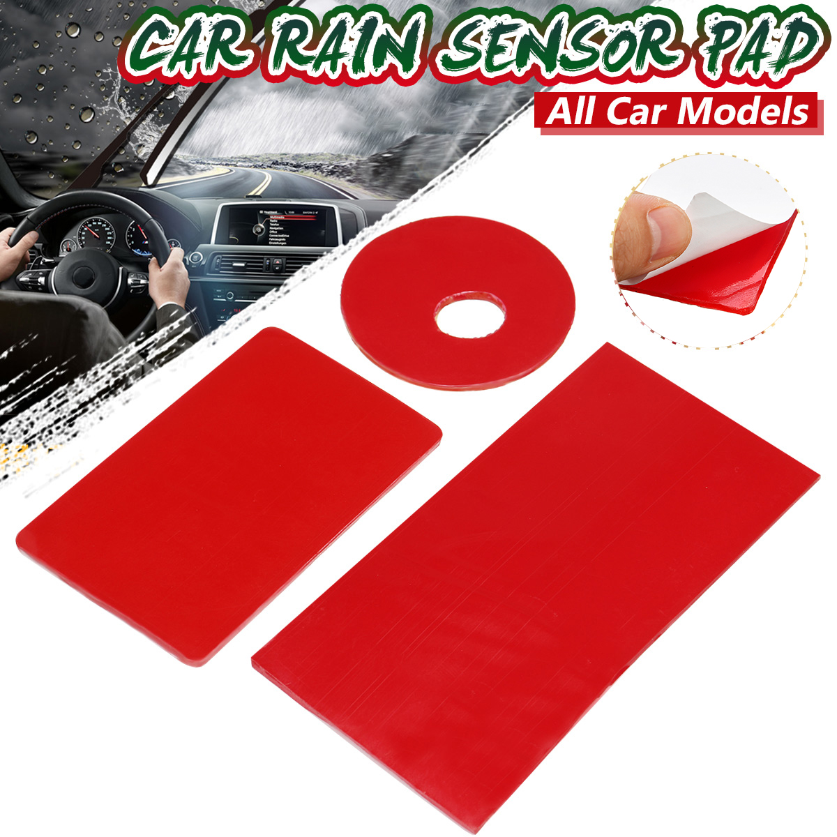 Front-Windshield-Rain-Sensor-Auto-Glass-Glue-Stickers-Self-Adhesive-Rectangle-Gel-Pad-Replacement-ca-1616534