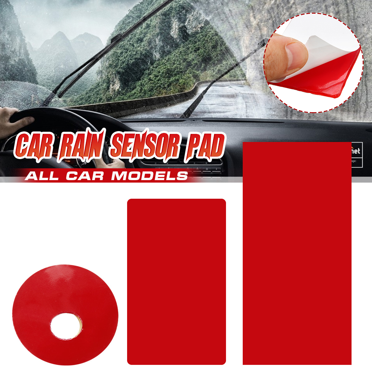 Front-Windshield-Rain-Sensor-Auto-Glass-Glue-Stickers-Self-Adhesive-Rectangle-Gel-Pad-Replacement-ca-1616534