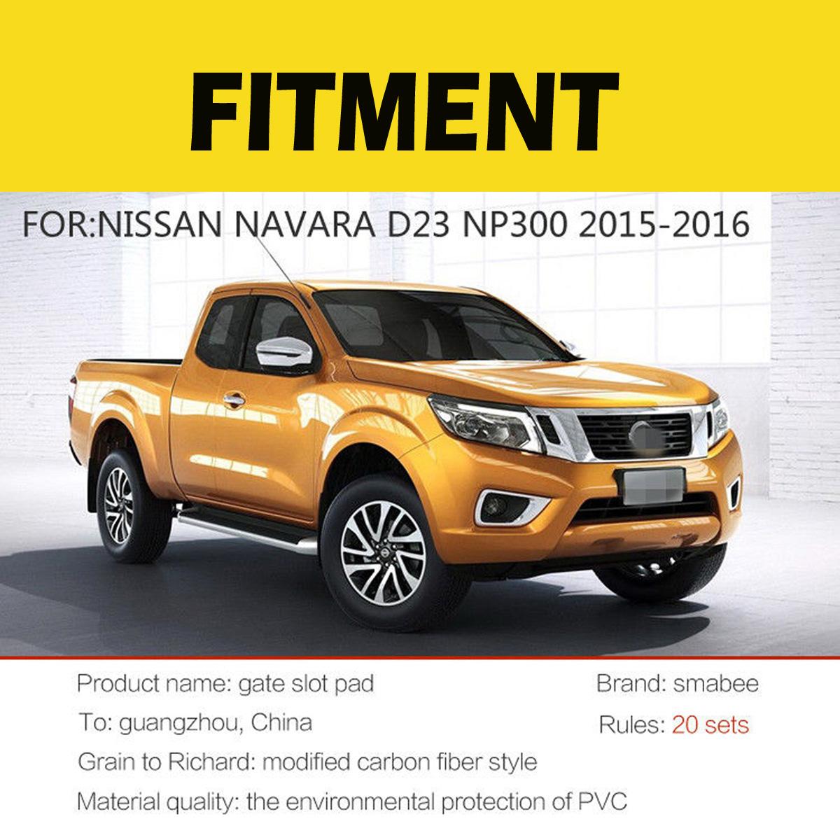 Gate-Slot-Mats-Pad-For-Nissan-Navara-NP300-2015-2017-Non-slip-BLACK-Cup-Holder-1662872