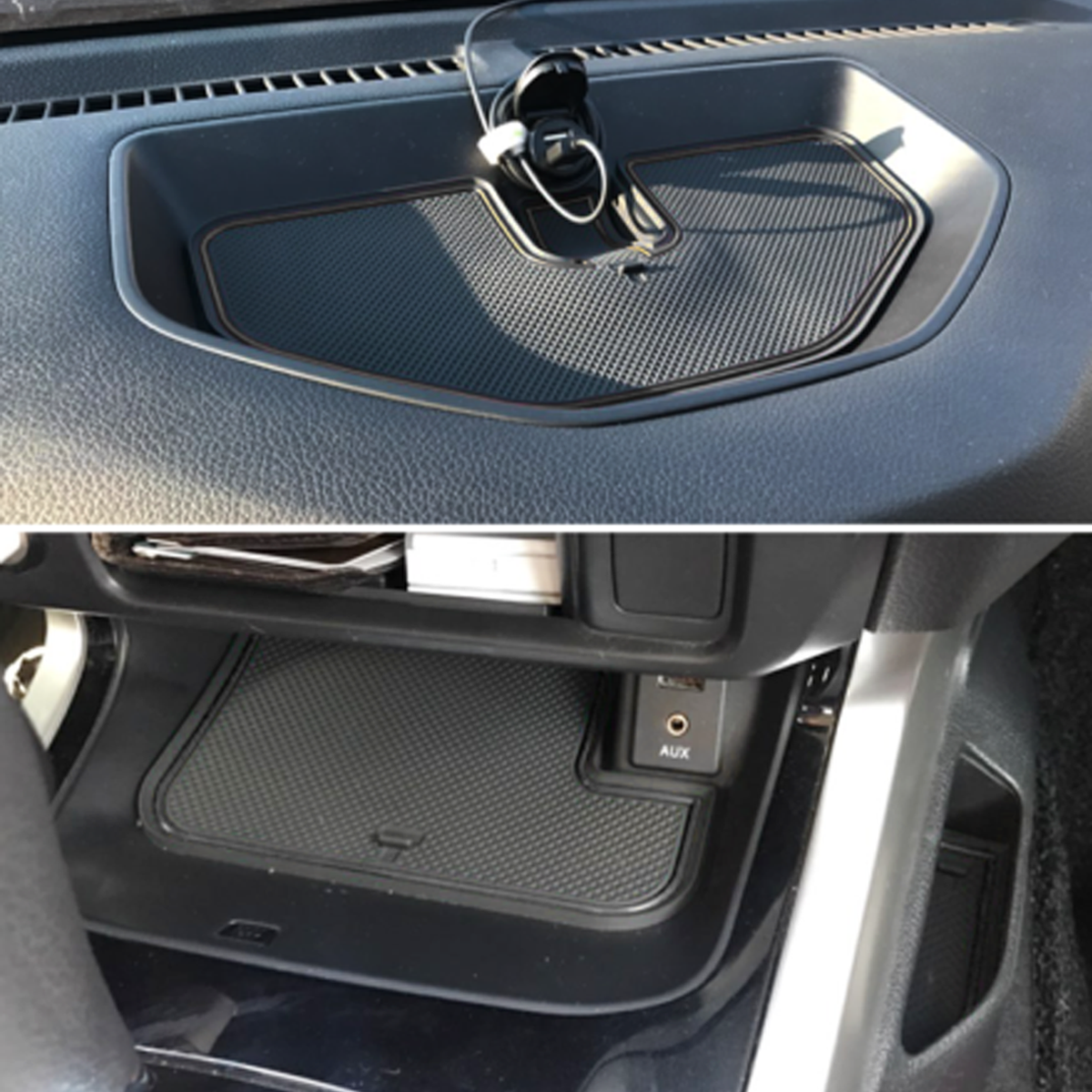 Gate-Slot-Mats-Pad-For-Nissan-Navara-NP300-2015-2017-Non-slip-BLACK-Cup-Holder-1662872