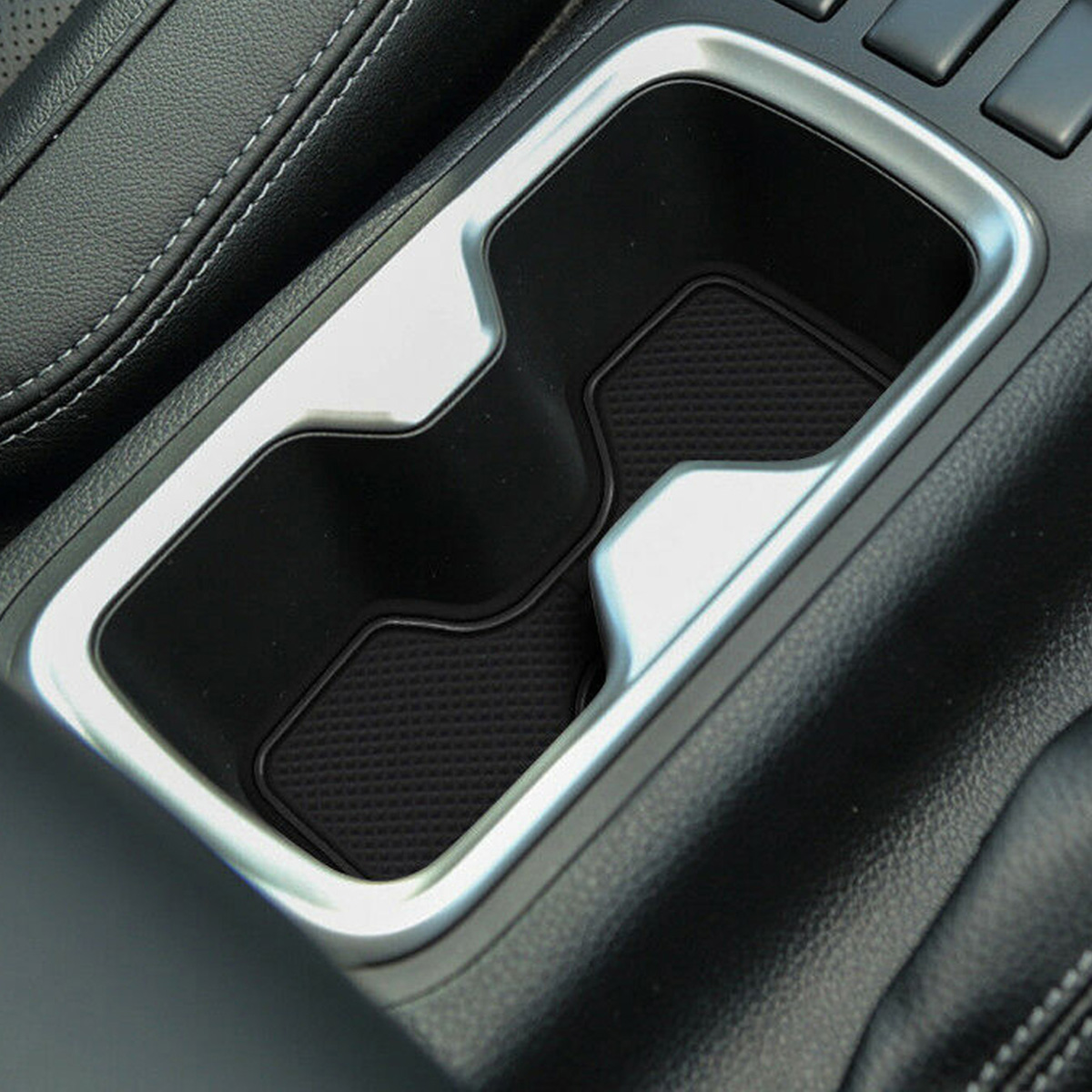 Gate-Slot-Mats-Pad-For-Nissan-Navara-NP300-2015-2017-Non-slip-BLACK-Cup-Holder-1662872
