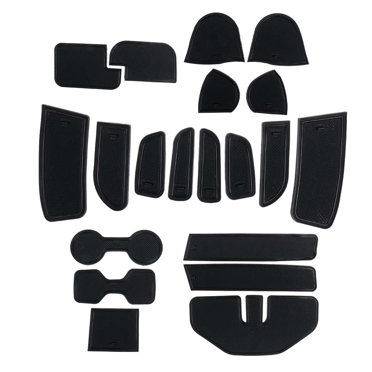 Gate-Slot-Mats-Pad-For-Nissan-Navara-NP300-2015-2017-Non-slip-BLACK-Cup-Holder-1662872