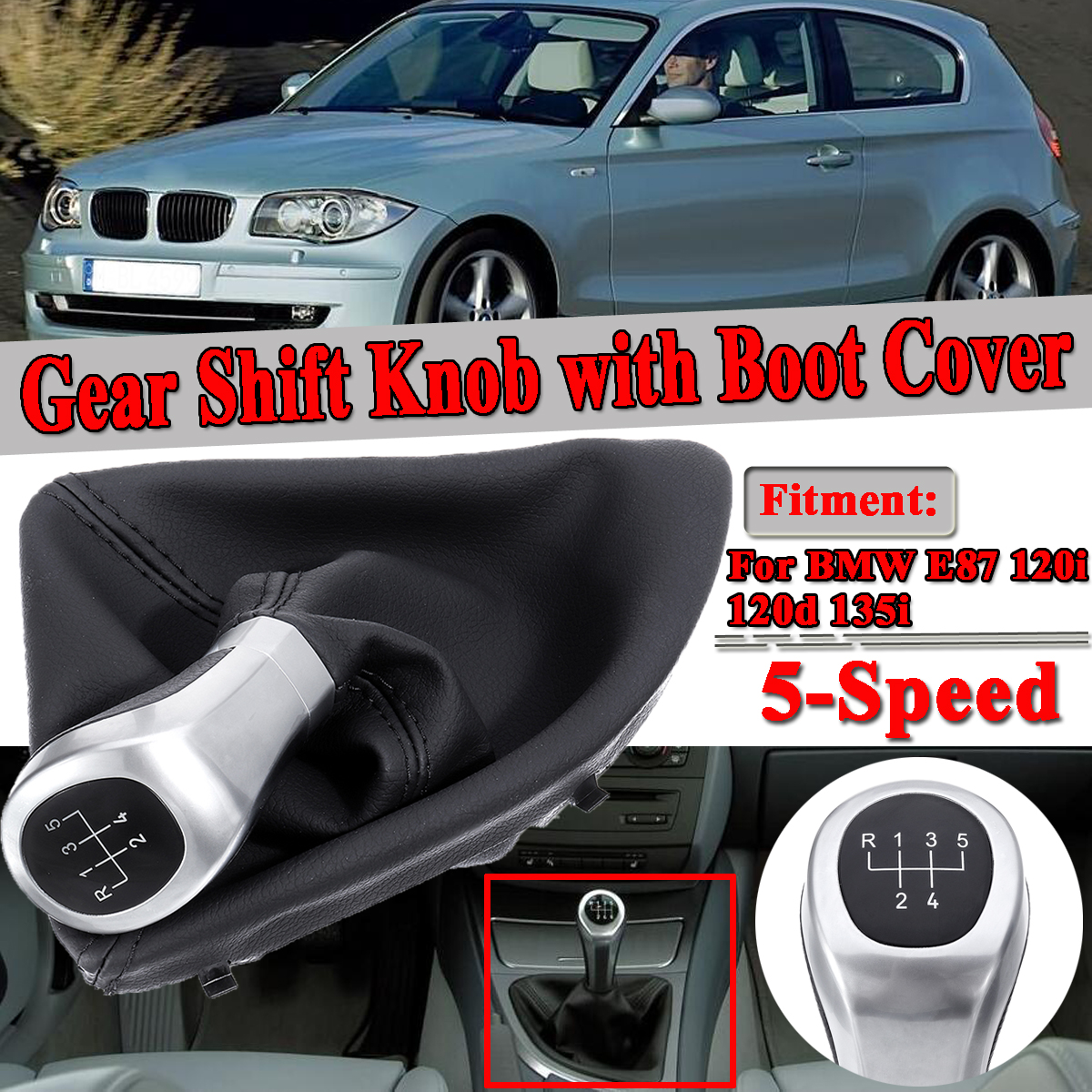 Leather-Shifter-Gear-Shift-Knob-with-Boot-Cover-5-Speed-Handle-For-BMW-E87-120i-120d-135i-1544372