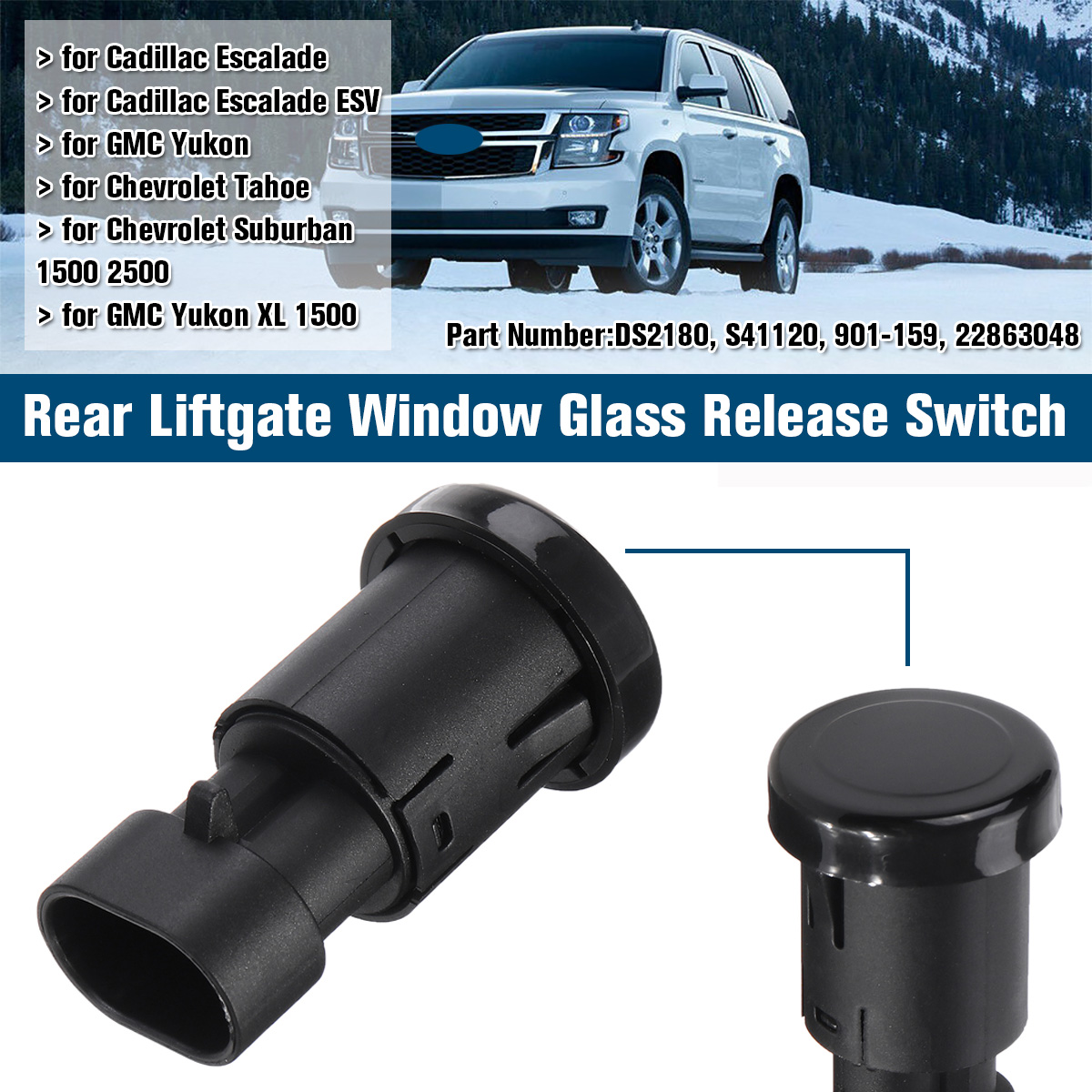 Rear-Liftgate-Window-Glass-Release-Switch-For-07-14-GM-SUV-Ta-hoe-Yukon-Suburb-1547071