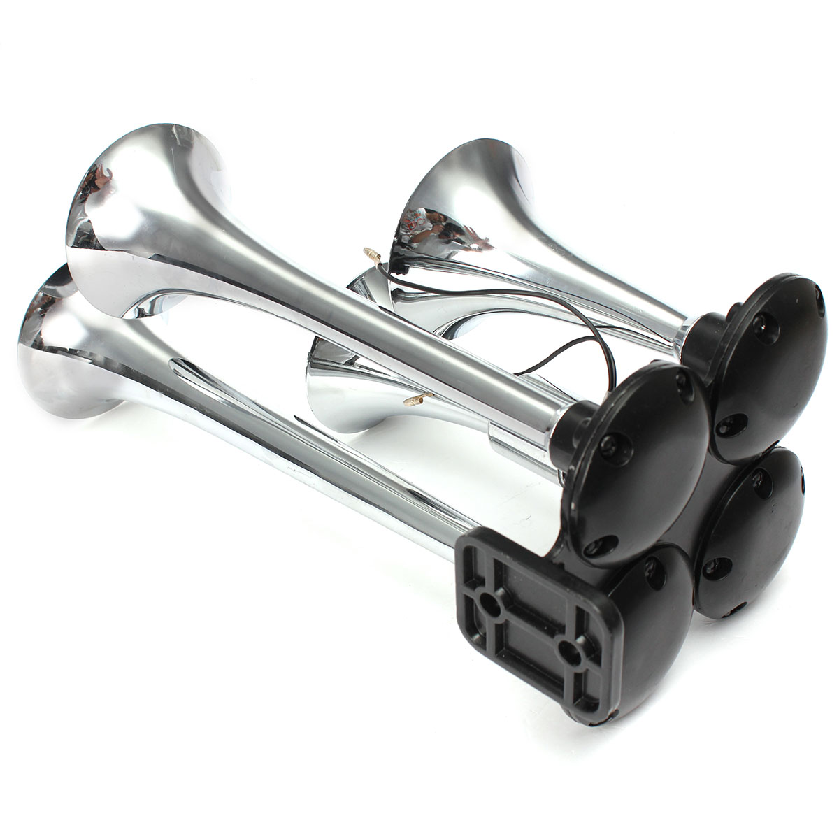 Universal-12V-Motorcycle-Trucks-Boats-Car-Trumpet-Air-Horn-Compressor-Tubing-1370595