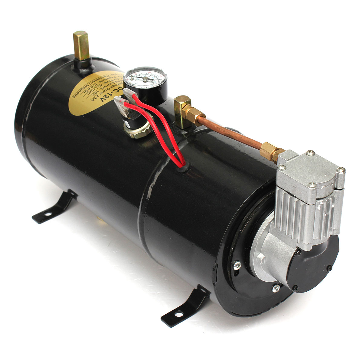 Universal-12V-Motorcycle-Trucks-Boats-Car-Trumpet-Air-Horn-Compressor-Tubing-1370595