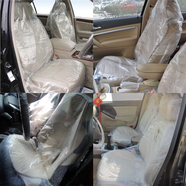100-X-Car-Disposable-Plastic-Seat-Covers-Vehicle-Protectors-Mechanic-Valet-Roll-988525