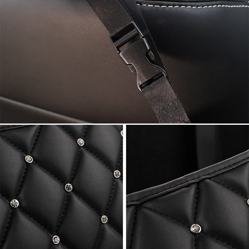 Car-Back-Seat-Organiser-Crystal-Rhinestones-PU-Leather-Tidy-Pocket-Storage-Bag-1771220