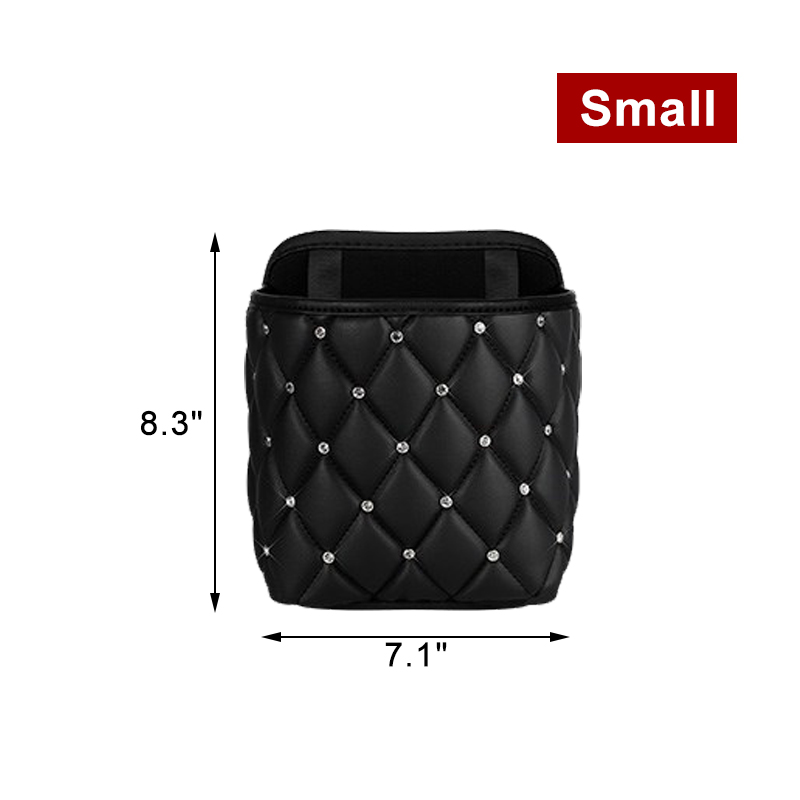 Car-Back-Seat-Organiser-Crystal-Rhinestones-PU-Leather-Tidy-Pocket-Storage-Bag-1771220