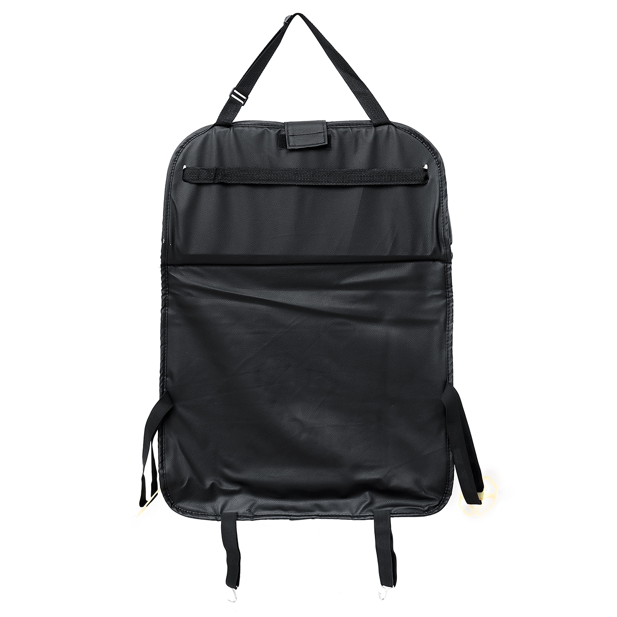 Car-Seat-Back-Organiser-Storage-Bag--Phone-Holder-Pockets-PU-Leather-Black-1739822